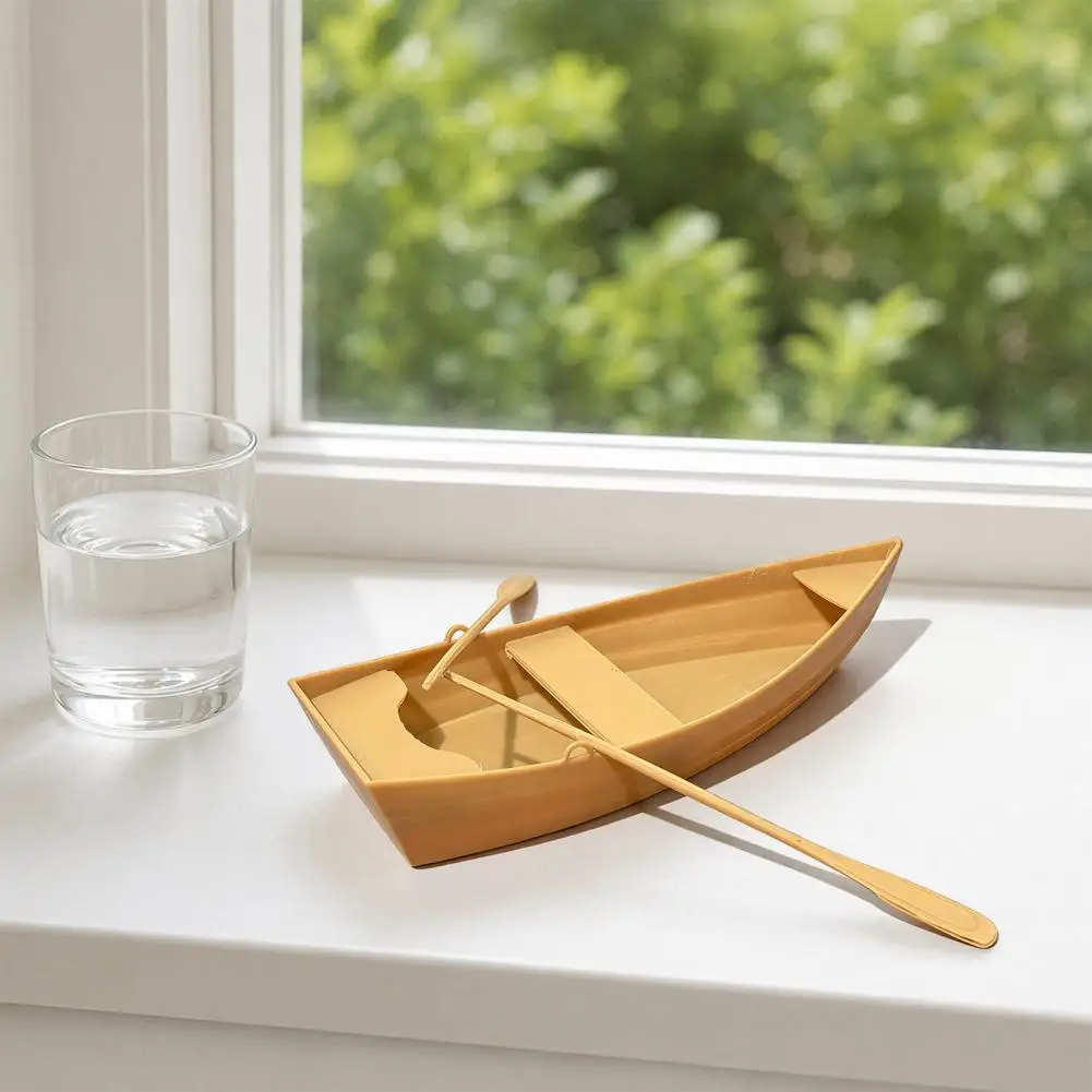 Office Desktop Figurines Canoe Ornament Dollhouse Plastic Sailing Boat Model Miniature Landscape Home Decoration