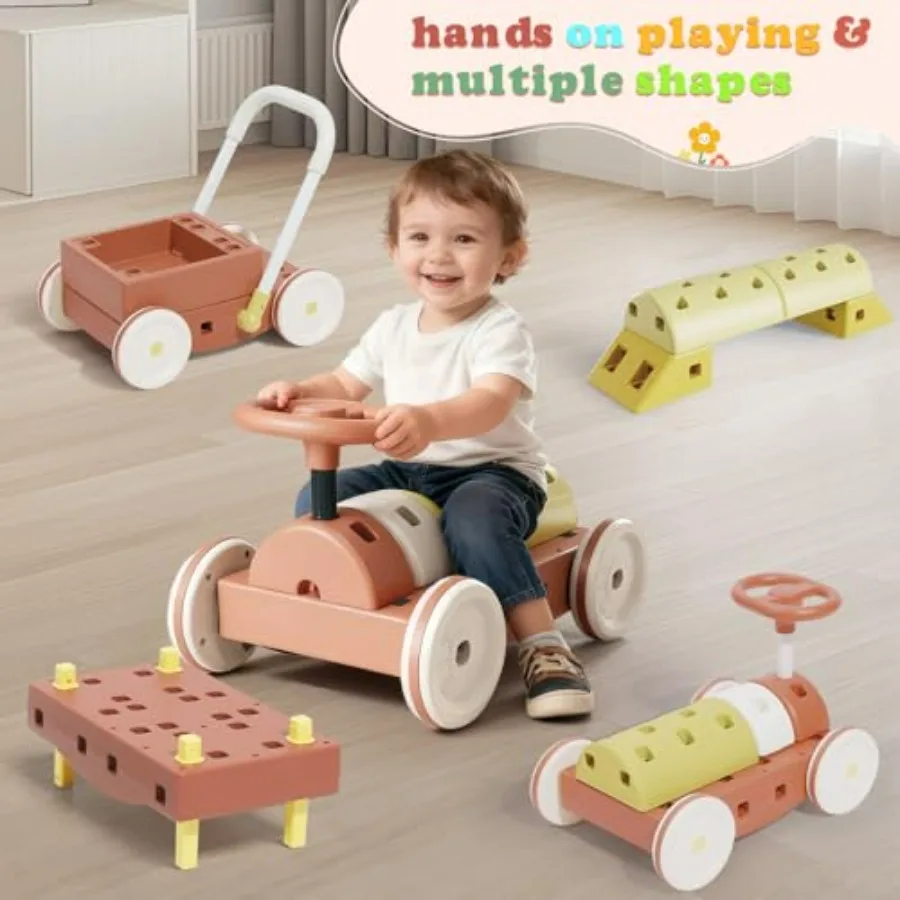 41PCS DIY Big Building Blocks for 3+ Year Old Jumbo Montessori STEM Toys Stacking Blocks, Toddler Developmental Play Toy Set, B