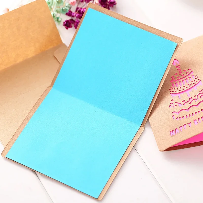 10pcs/Handmade Greeting Cards, New Year Cards, Hollowed Out Creative Love Gift Cards