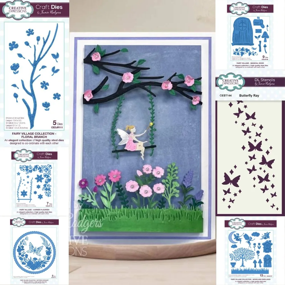 Jamie Rodgers Entwined Floral Frame creative expressions Metal Cutting Die Scrapbooking DIY Decoration Craft Embossing Stencil