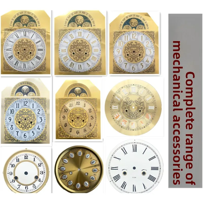 Vintage Polaris 35 Mechanical Clock Aluminum 31-Day Movement Rectangle Round Clock Face Winding Clock Dial Dial Accessories