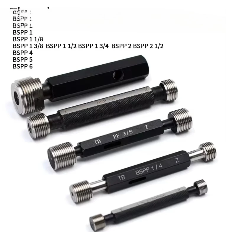 1/4 1/8 3/8 1/2 3/4 1-1/4 1-1/2 2 inch pipe thread plug and stop gauge Multi-dimension gauge for pipe thread measurement