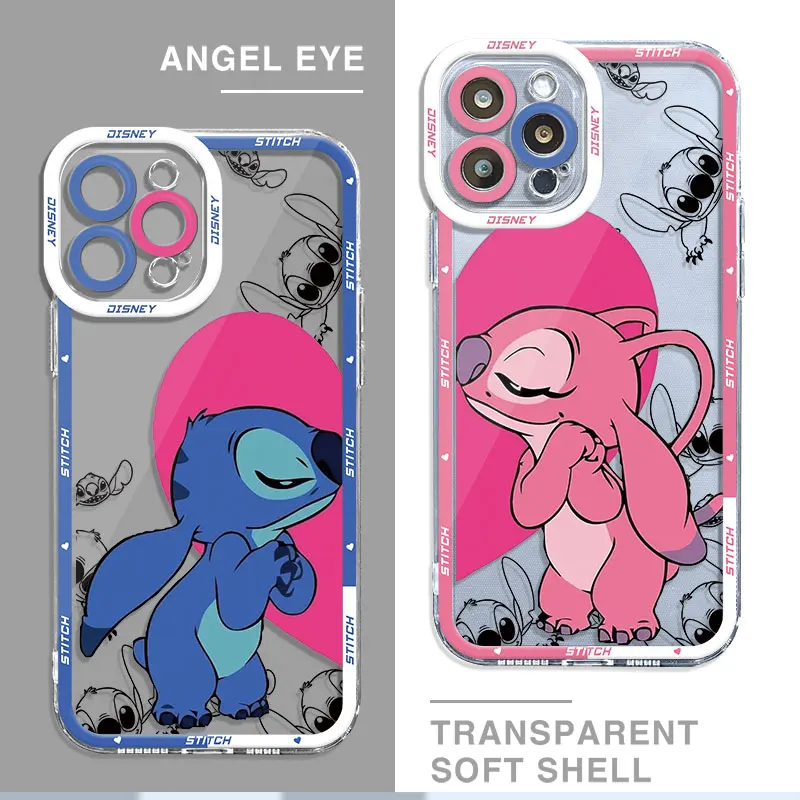 Cover Case for Samsung Galaxy A54 A32 A11 A52 A72 A24 A53 A13 A14 A33 A12 A23 A42 A22 A34 A73 A21s Love Couple Angel Stitch