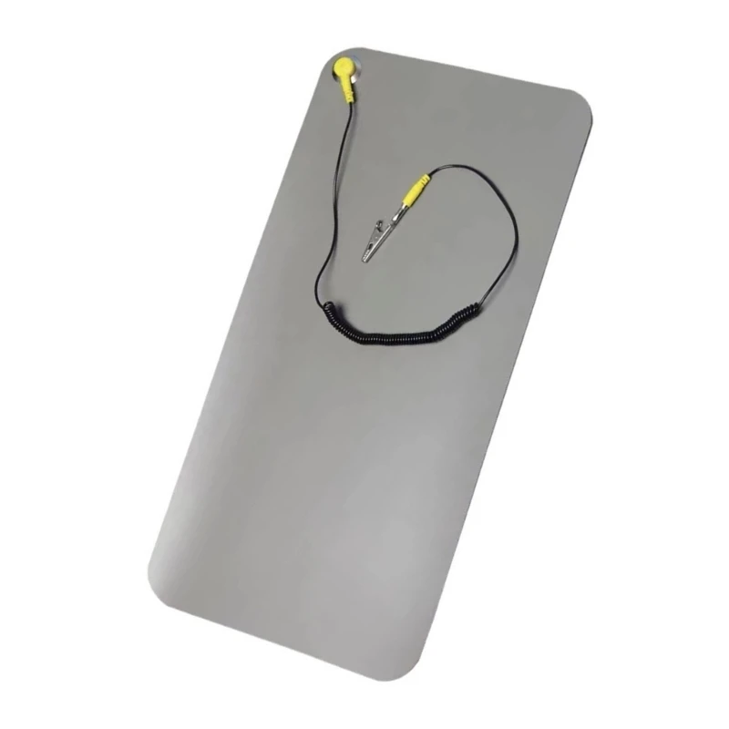 Antistatic Safety Mat with Grounding Wire and ESD Wriststrap Suitable for Computer Mobile Repair, Sensitive Electronics