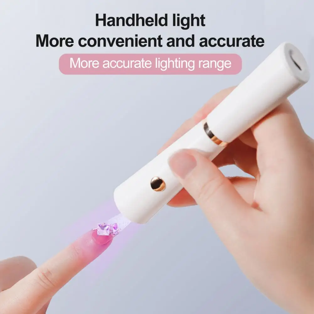 Mini luz UV para uñas de Gel, lámpara pequeña de mano LED portátil, inalámbrica, USB, secador de uñas para curado rápido de esmalte de Gel