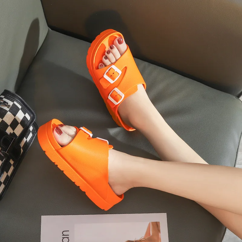 EVA platform slippers women's new summer wear casual muffin sandals indoor bathroom non-slip flip-flops