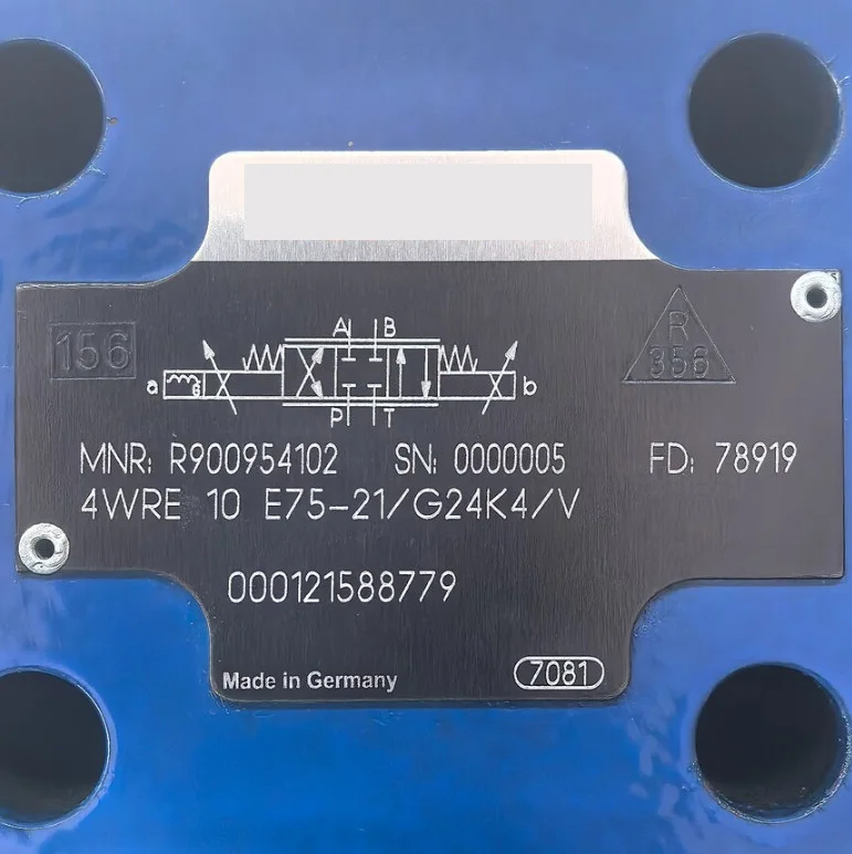 4WRE Series Hydraulic Proportional Direction Valve Solenoid Hydraulic Control Valve R900954102 4WRE10E75-21/G24K4/V