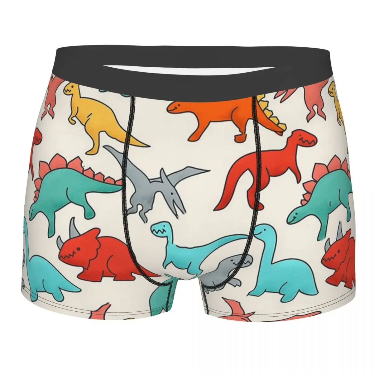 

Трусы-боксеры мужские с рисунком динозавров, дышащее нижнее белье, шорты с принтом