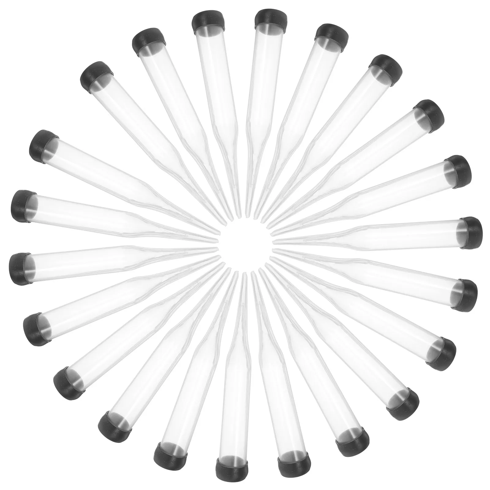 

50Pcs Clear Plastic Floral Water Vials Pointed Flower Tubes for Fresh Flowers Bouquet Arrangement Supplies Reusable Stem