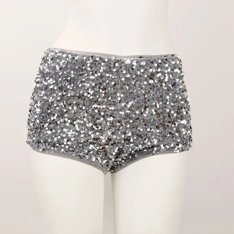 New Nightclub Women's Sexy Sequined Shorts Black