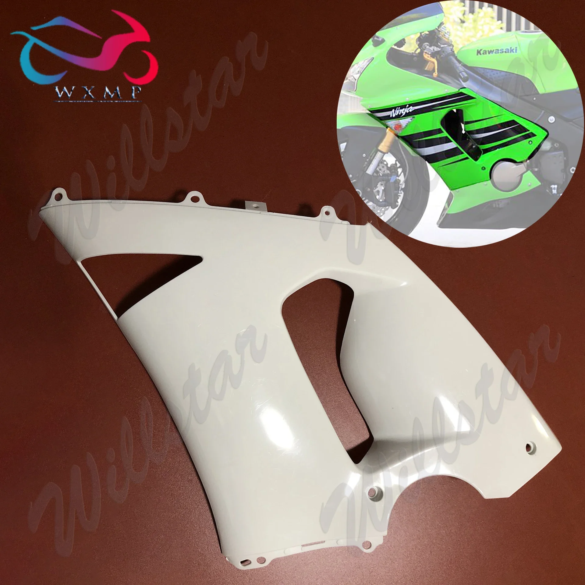 Unpainted Fairing Left upon Side Cover Panlel Fit For Kawasaki Ninja ZX636 ZX600 ZX6R ZX-6R 2005 2006