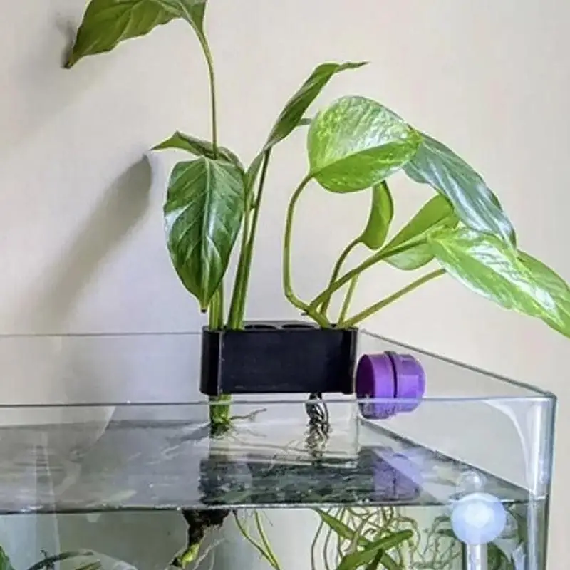 * 1/2/3Pcs Aquarium Plant Support Basket Plant Cultivation Rack With Integrated Hook Decor Rack Fish Tank Potted Aquarium Shelf