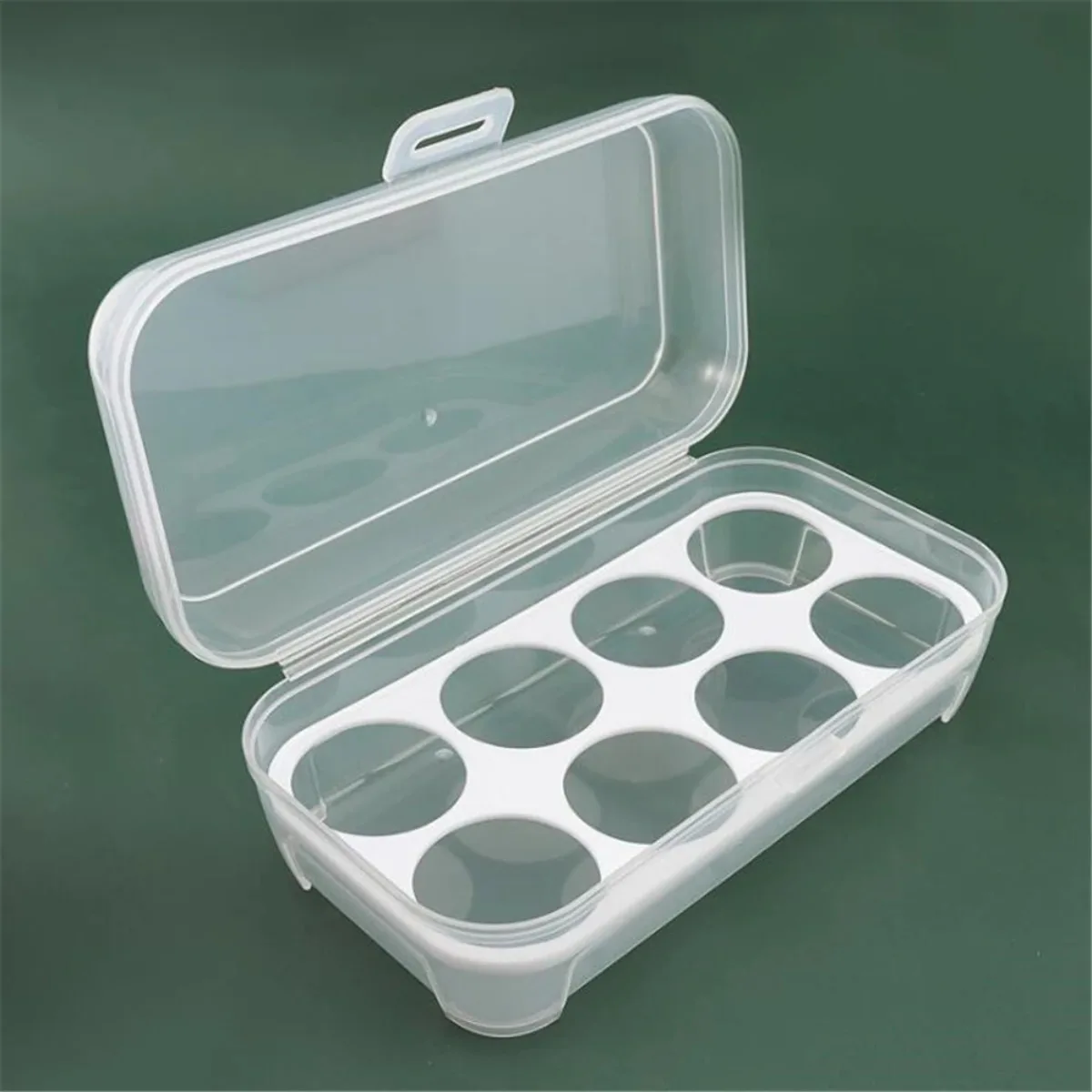 Caja de almacenamiento para licuadora de maquillaje, 8 rejillas, esponja cosmética, soporte para esponja de maquillaje, estuche transparente,