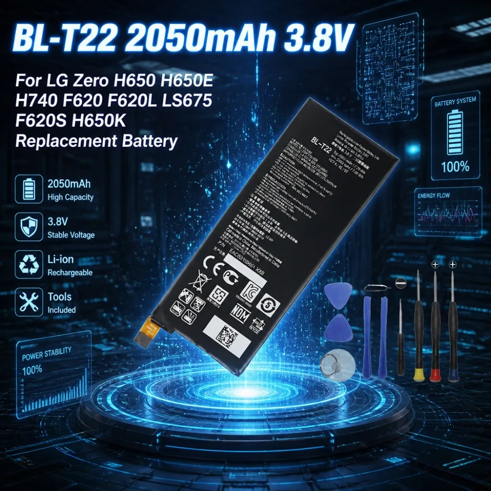 

BL-T22 2050mAh 3.8V Mobile Phone Battery For LG Zero H650 H650E H740 F620 F620L LS675 F620S H650K Replacement Battery
