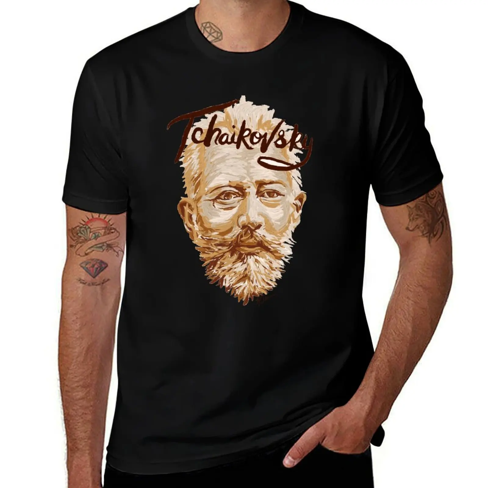 Tchaikovsky - classical music composer T-Shirt aesthetic clothes graphic tee shirt blacks customs men clothing