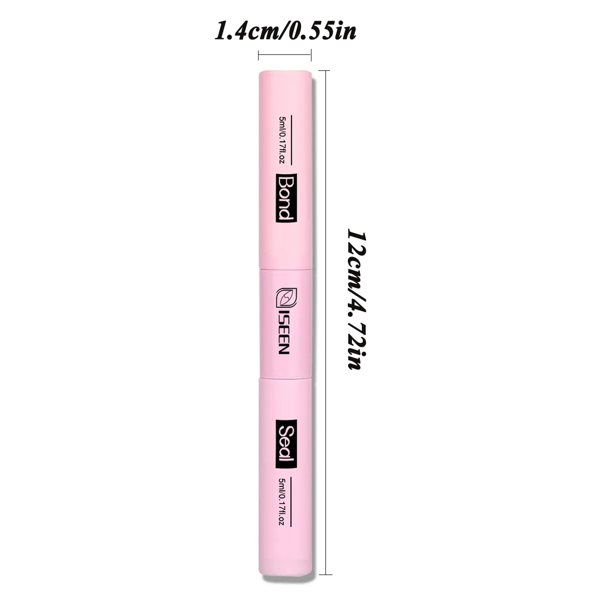 غراء مجموعة الرموش، ربط الرموش والختم 10 مل مقاوم للماء لمجموعات 2 في 1 لاصق للرموش أسود يدوم طويلاً 72 ساعة