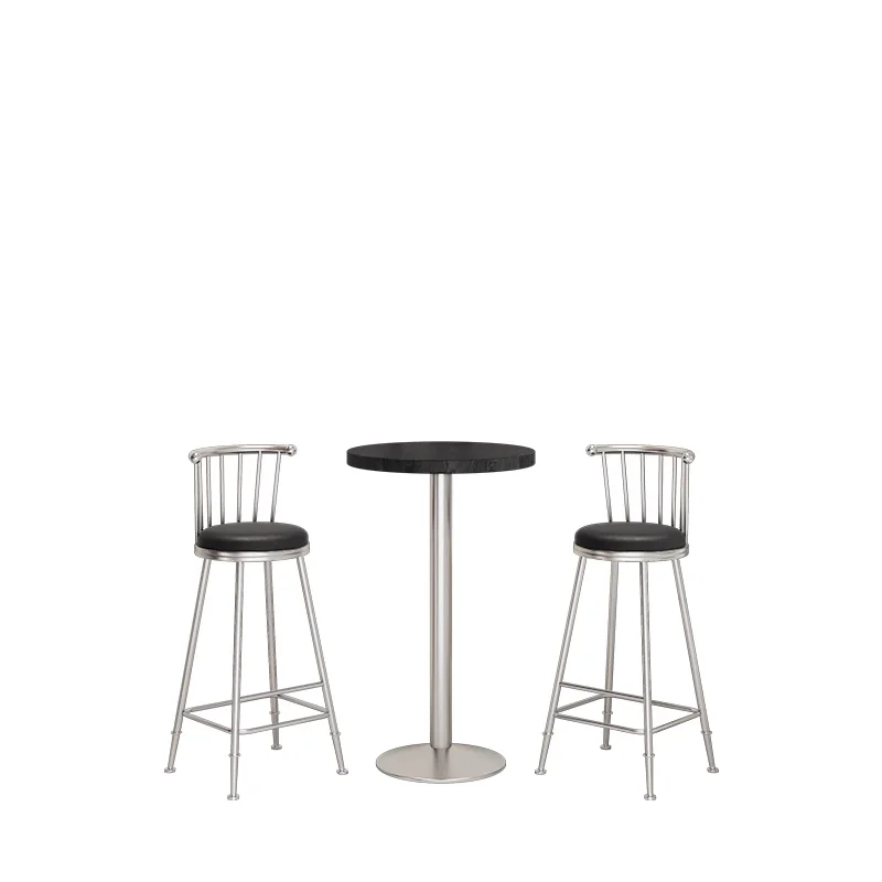 

for Modern Leather Metal Bar Chair for Cafe Coffee Kitchen Dining Restaurant Hotel Living Room with Cushion High Furniture