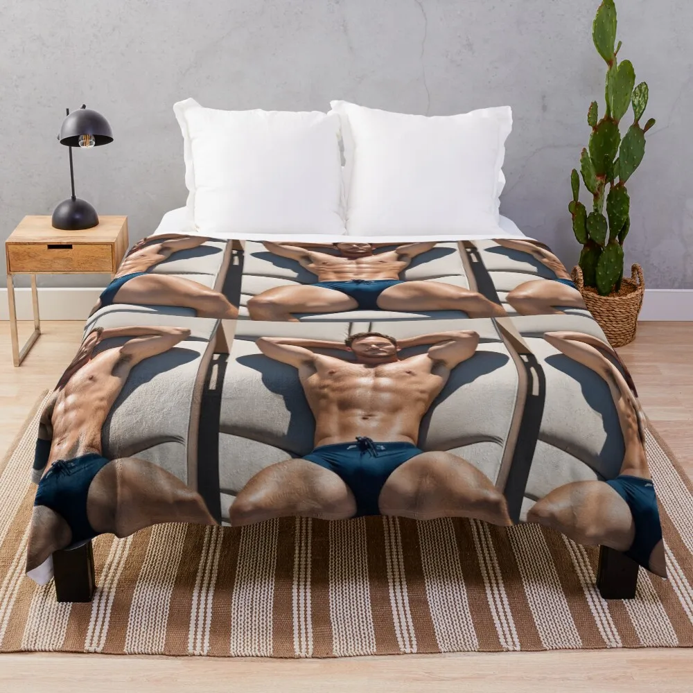 

chris pratt relaxing Throw Blanket Lightweight Warm Blanket for Travel Camping