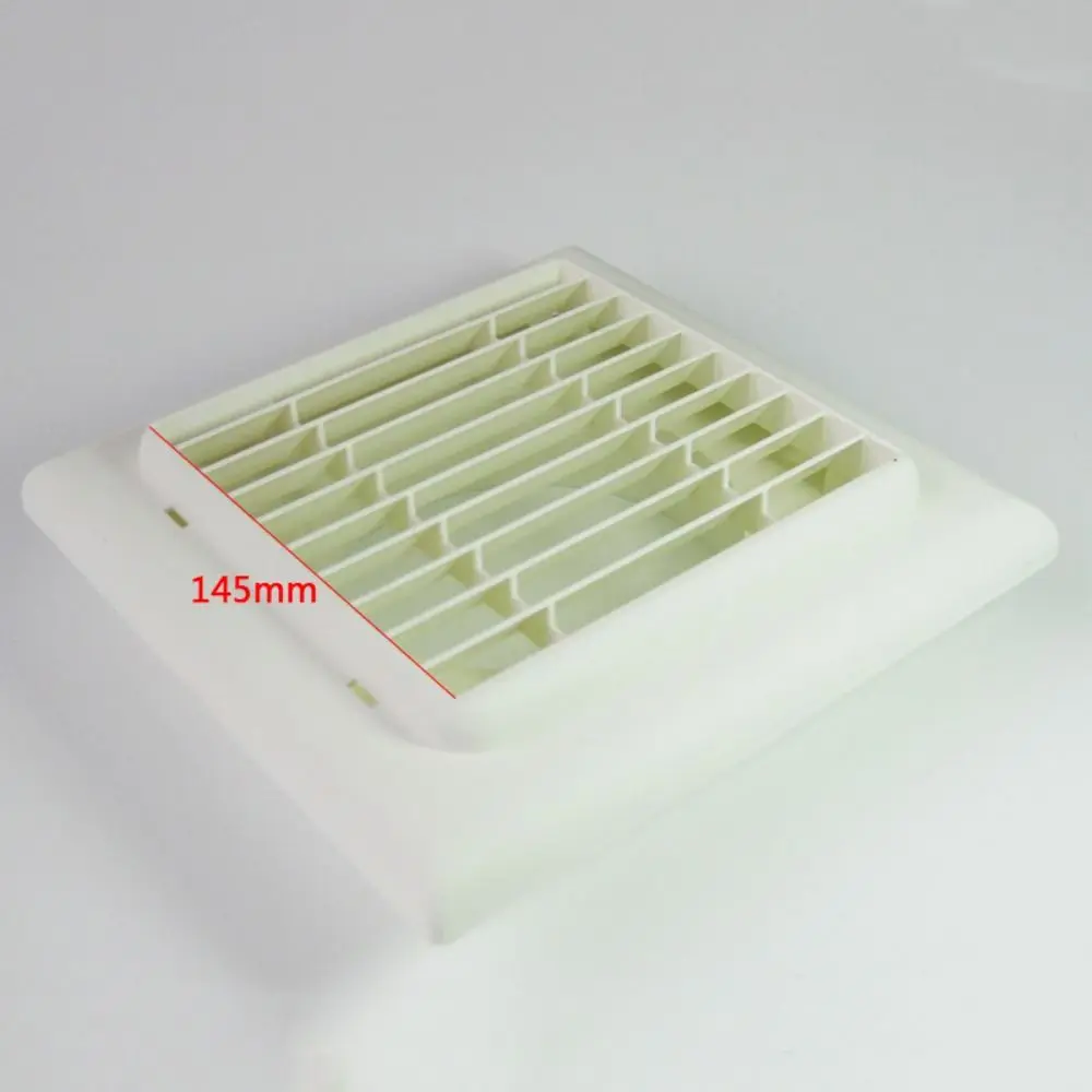 100/150mm Exterior Wall Ventilation Grille White ABS Range Hood Duct Cover Rain-proof Square Exhaust Port Ventilation Duct Cover