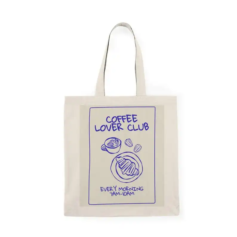 

Холщовая большая сумка для любителей кофе: многоразовая сумка для продуктов, экологически чистый подарок