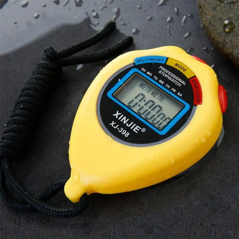 New Classic Waterproof Digital Professional Handheld LCD Handheld Sports Stopwatch Timer Stop Watch with String Timers Stopwatch