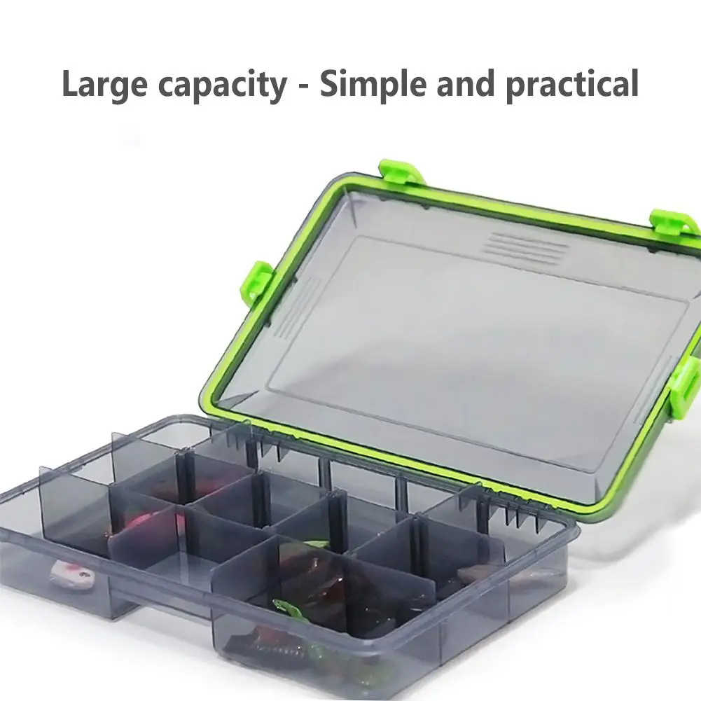 Vissen Doos Plastic Storage Case Lure Spoon Hook Bait Tackle Connector Waterdichte Verstelbare Vakken Vissen Accessoires