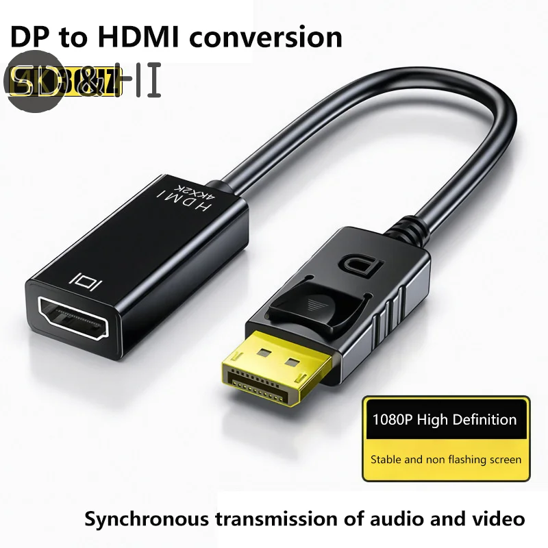 DisplayPort To -compatible Adapter 4K/1080P DP Male To Female -Compatible Converter Video Audio Cable HD Cable For PC TV