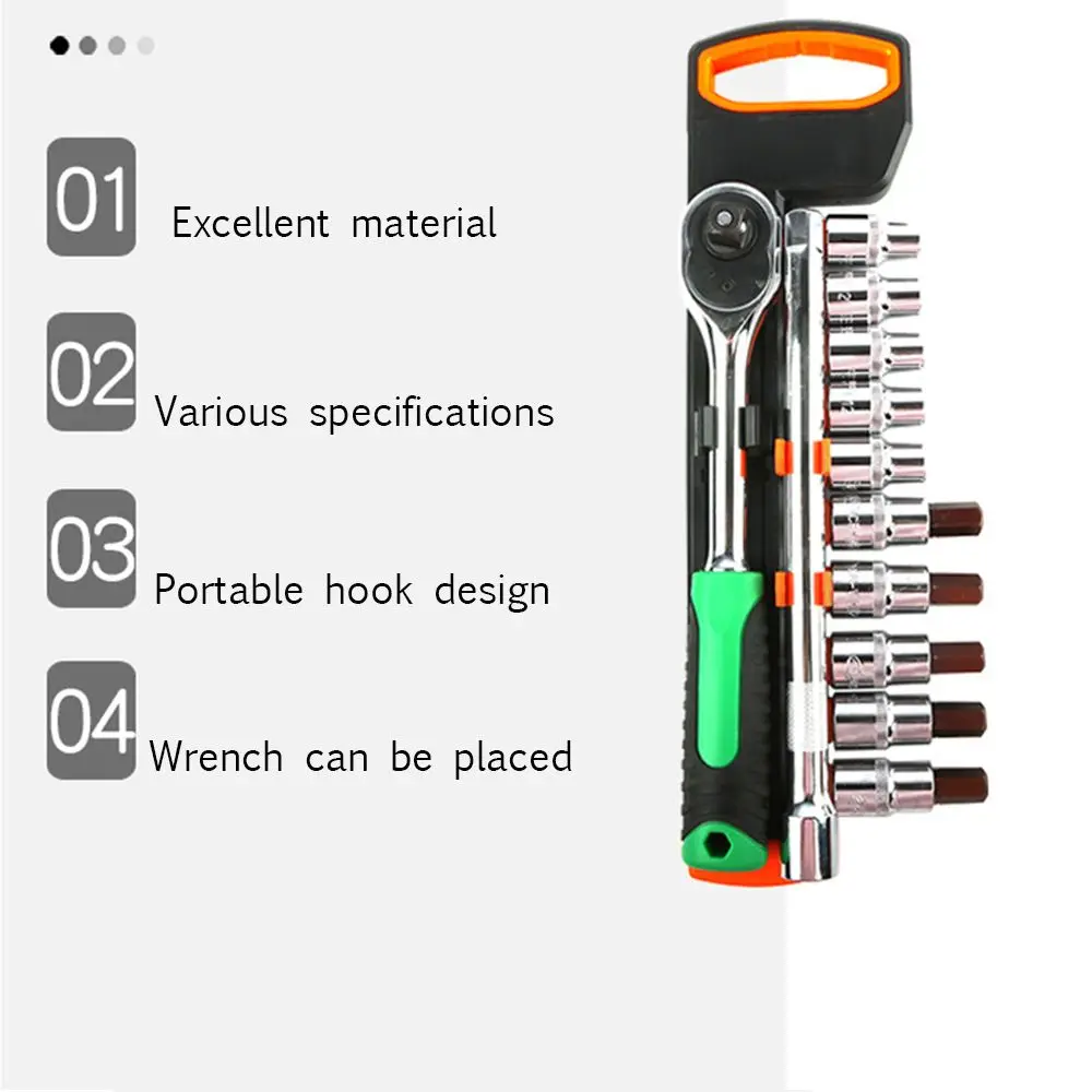 Portable Spanner Socket Organizer Tray Quality Single Side Socket Holder Socket Wrench Storage Rack Rail Socket Hanger