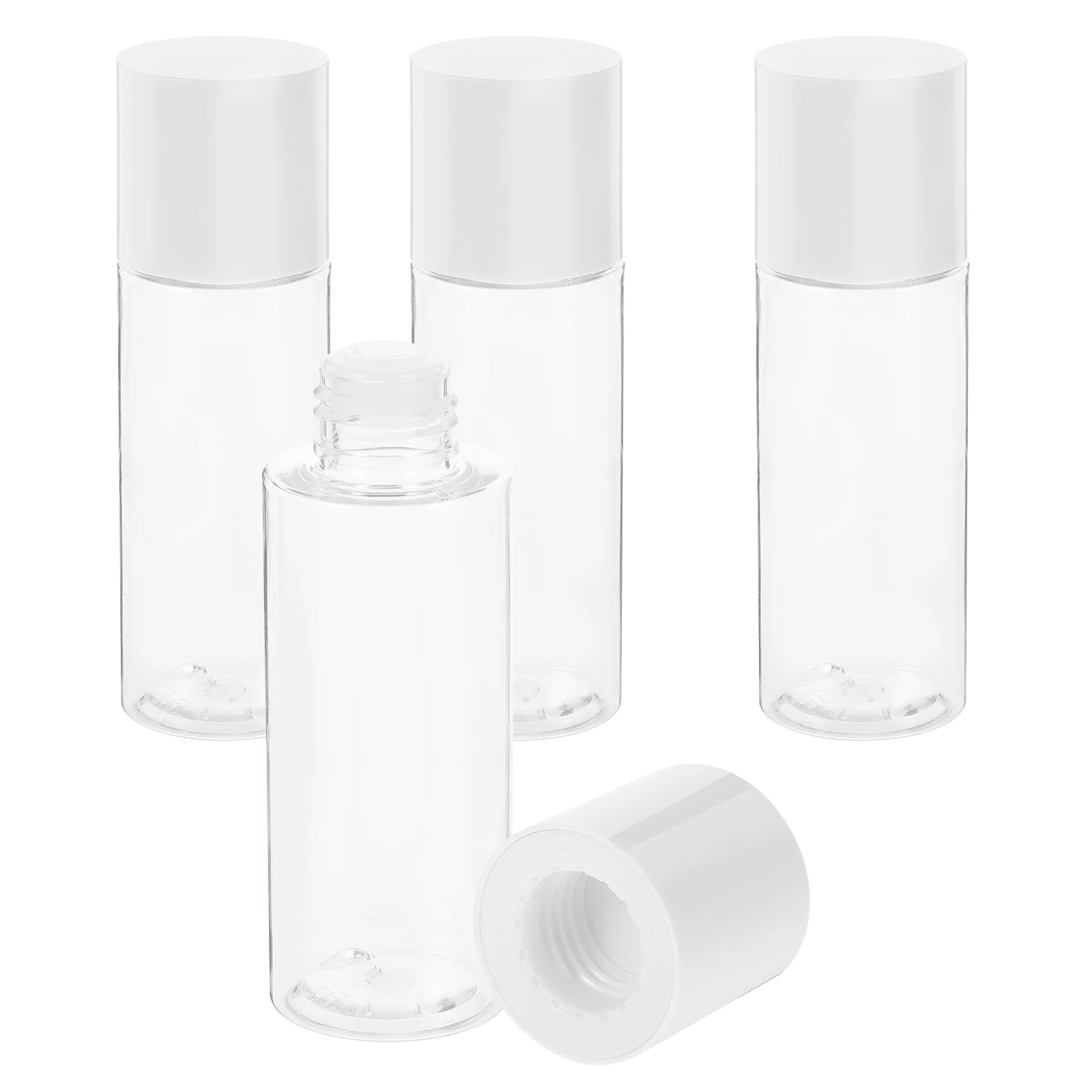 

4pcs Toner Bottle Clear Travel Size Toiletries Leakproof Reusable Bottles for Lotion Pet Small Trip Liquid Containers