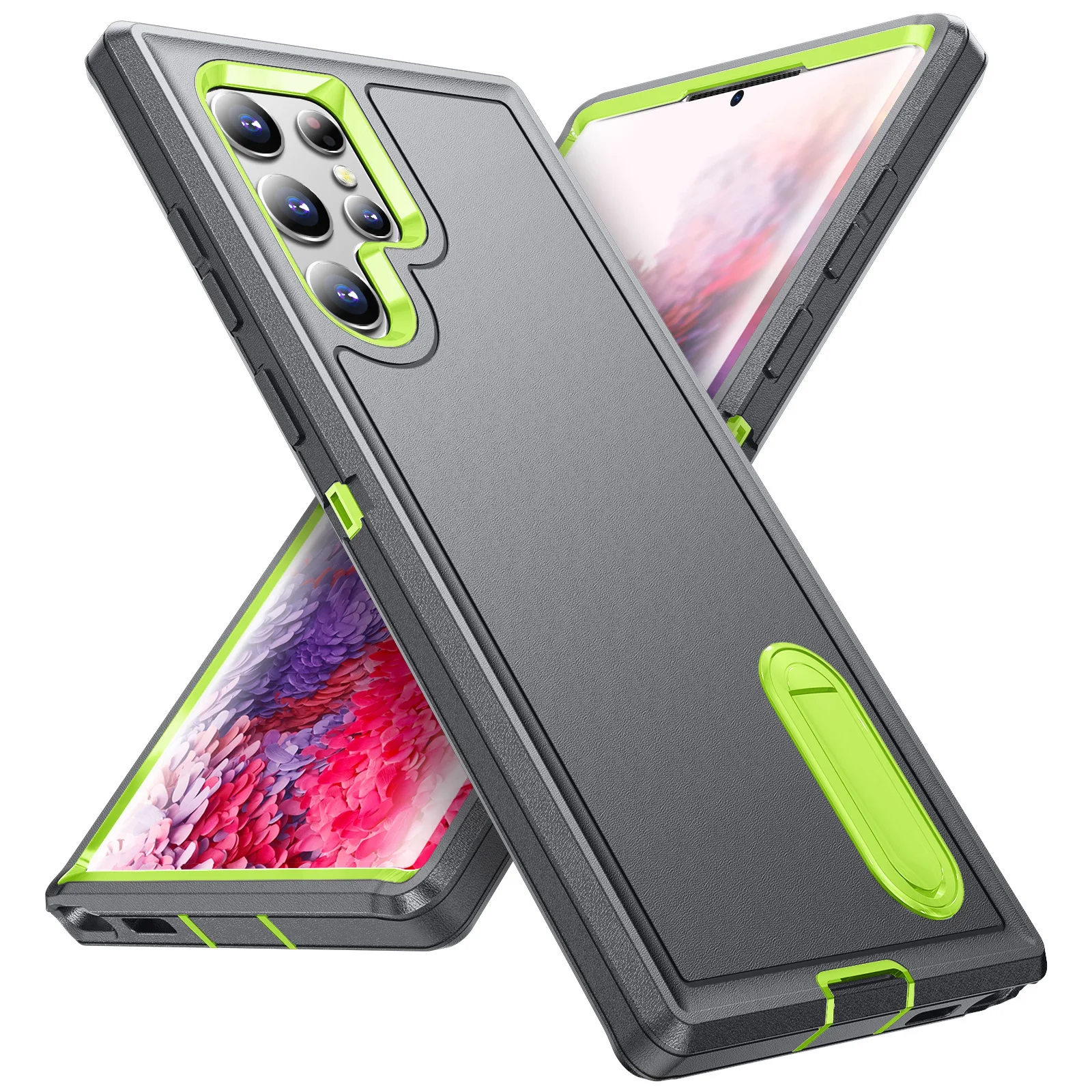 Hülle für Samsung Galaxy S26 Ultra S25 Edge S24 S23 A16 A56 Body 3-in-1 Stoßfeste Robuste Kratzfeste Schutzhülle mit Ständer – Detail 16