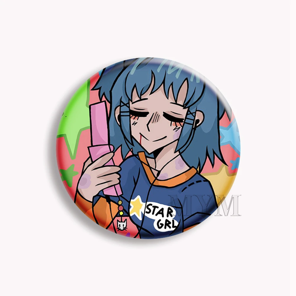 Horror Game Lacey's Games Anime Button Pin Lacey's Petshop Cartoon Brooch Badge Bag Accessories Decor Gamer Collect Fans Gifts view 3