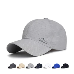 Summer Men Women Unisex Breathable Quick Drying Baseball Cap Men's Sports Hats Peaked Caps Sport Snapback Hat Outdoor Hats Golf