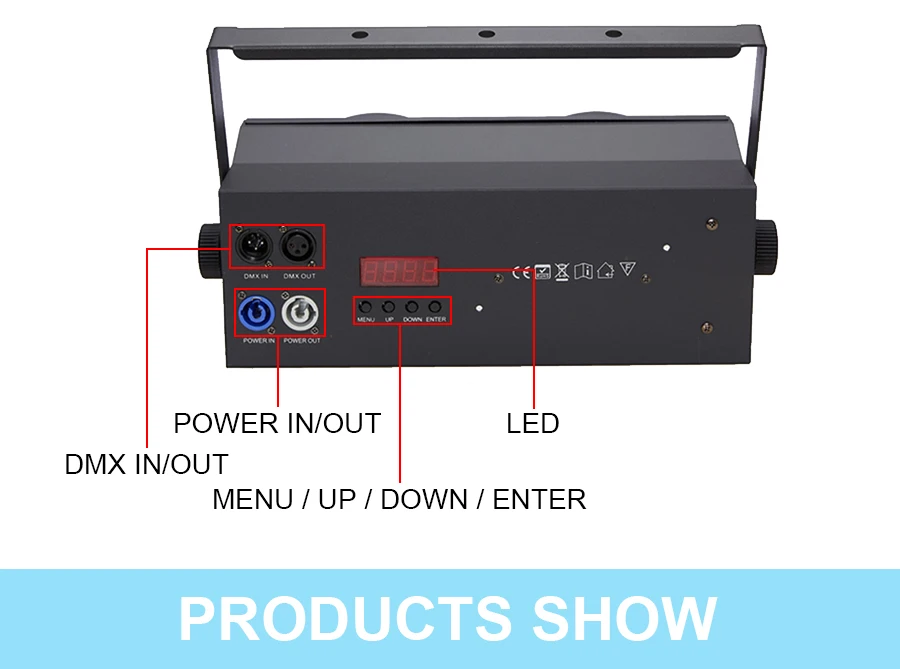 2x100W COB LED Blinder Licht 200W 2in1 Warmweiß Kaltweiß Bühnenlicht 2 Augen DMX Disco Lichter für Hochzeit Bar DJ Weihnachten Li – Detail 3
