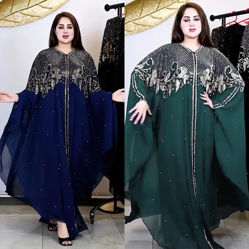 Abayas 여성용 럭셔리 두바이 부부 로브, Djellaba femme 아프리카 무슬림 패션 원피스 카프탄 마로카인 웨딩 파티 드레스, 2024