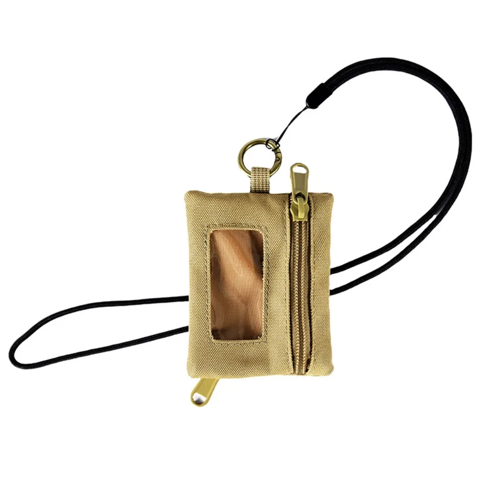 

Fashion Oxford Coin Purse With Neck rope Zipper Key Case Mini Storage Bag Outdoor Cycling