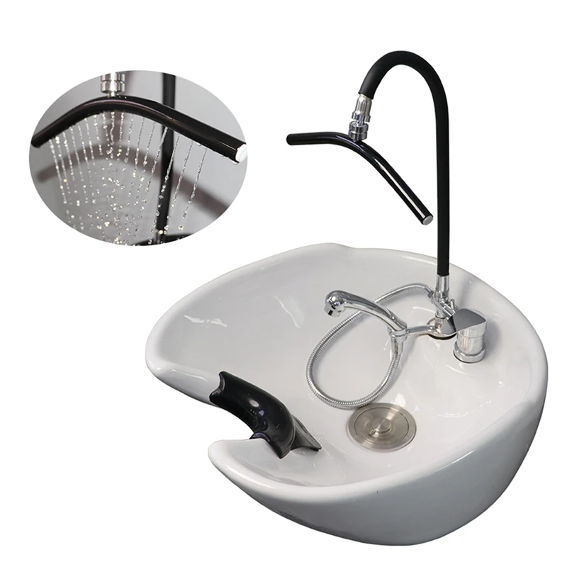 Head Water Spa Frame for Shampoo Bowl Bed, Beauty Salon Multi-Angle Head Spa Waterfall Equipment for Scalp Care 3pc