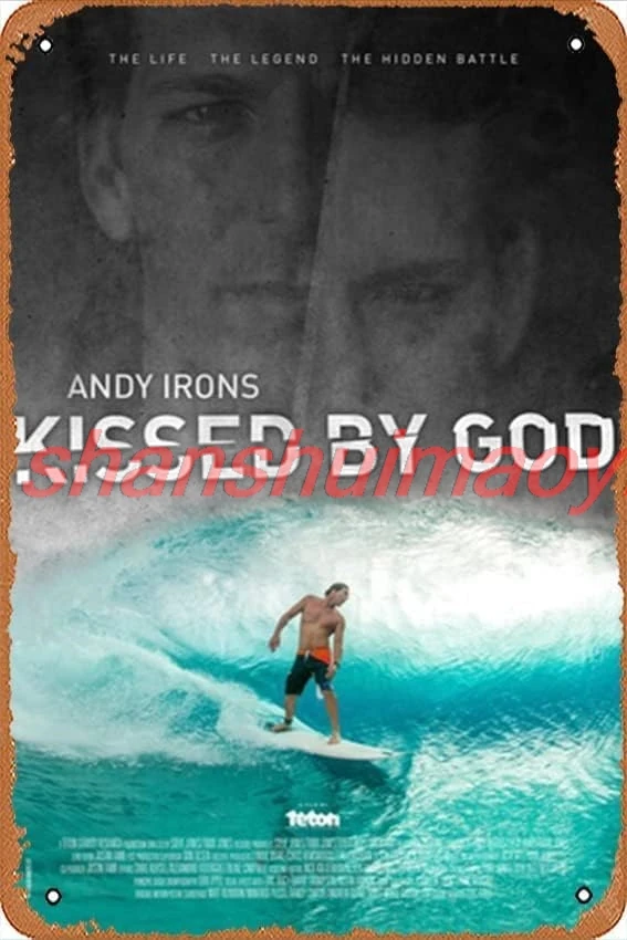 Andy Irons: Kissed by God Poster 8 x 12 Inches - Retro Vintage Metal Tin Sign for Home Bar Pub Garage Decor Movie Gifts