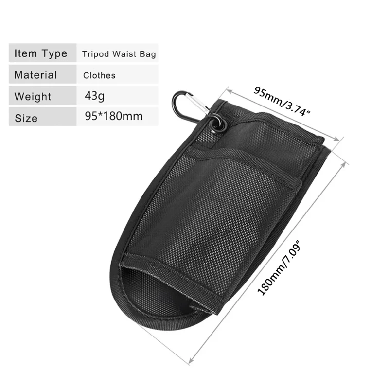 Camera Waist Bag Professional Monopod Photo Bag Lightweight Nylon Camera Monopod Mount Support Bag