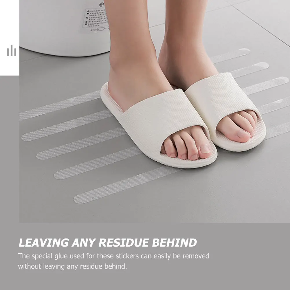 

4 set Anti-Slip Stickers Waterproof Non-Slip Step Strips For Bathtub Shower Floor Self-Adhesive Stair Treads Tape Home Bathroom
