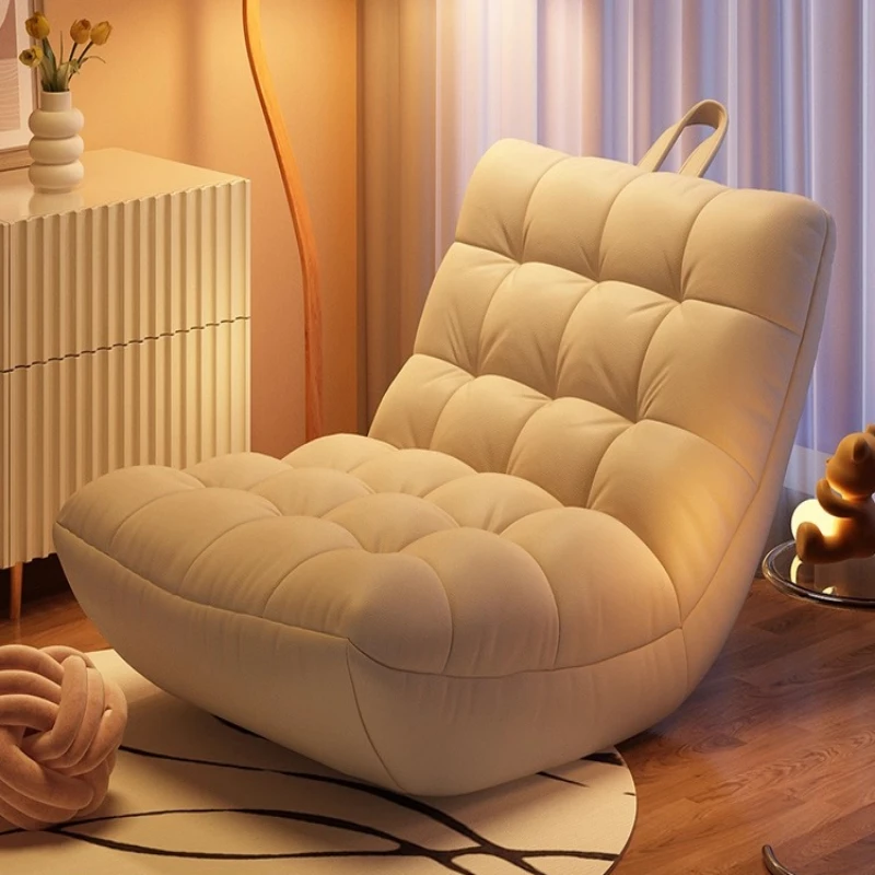 

Cream bean bag lazy sofa lie down sleep Single ccaterpillar sofa chair bedroom balcony leisure пуфик мешок living room furniture