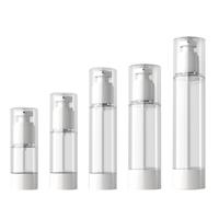 15ml-100ml Airless Lotion Cream Pump Bottle Refillable Clear Travel Containers