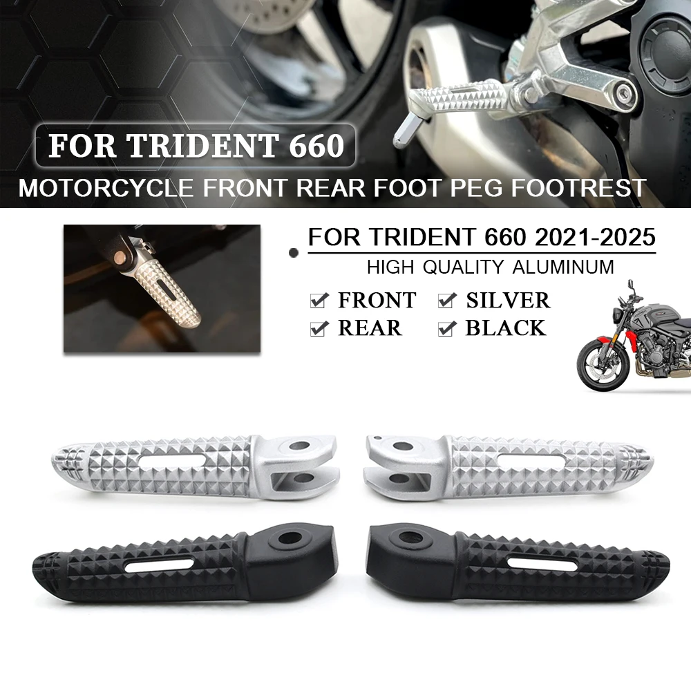 Für Trident 660 Daytona 660 Tiger Sport 660 2021-2025 Speed Twin 1200 Motorrad Zubehör Aluminium Vorne Hinten fußstütze