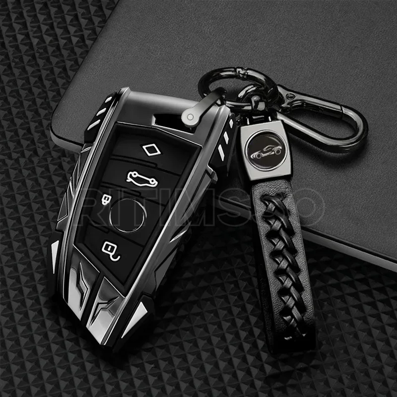 

Metal Car Remote Key Case Cover Shell Fob For BMW X1 X3 X5 X6 X7 G20 G30 G05 F15 F16 1 3 5 7 Series F01 F02 G11 F48 F39 Keyless