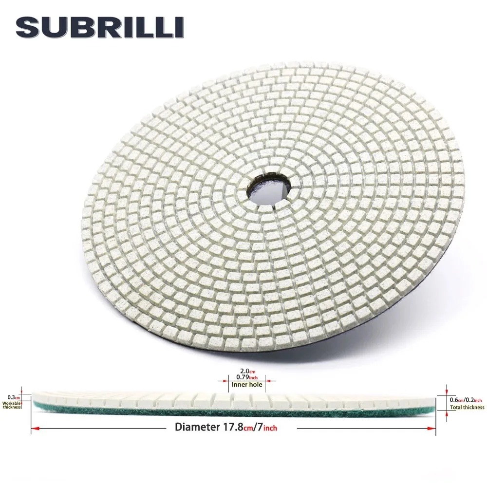 

Customized 40pieces 7 Inch Diamond Disc For Granite Marble Concrete Stone Wet Polishing Wheels