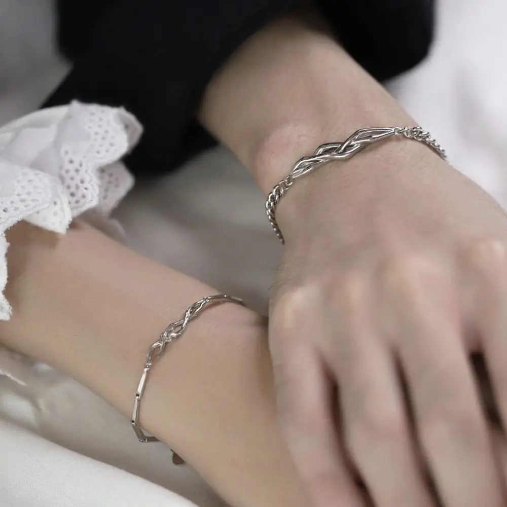 Temperament Adjustable Lovers Bracelet Flower Hand Jewelry Simple Thin Bracelet Valentine's Day Charm Couple Bangle Gifts