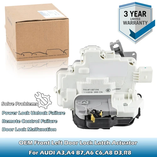Actuador de pestillo de cerradura de puerta delantera derecha OEM, 4F1837016,4F1837016A,4F1837016E,8EI837016AA para AUDI A3,A4 B7,A6 C6,A8 D3,R8/SEAT Exeo