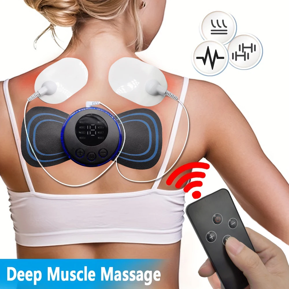 

8 Modes Rechargeable Neck Massager with Remote Control EMS Low Frequency Pulse Massager For Muscle Relaxation Relief The Pain