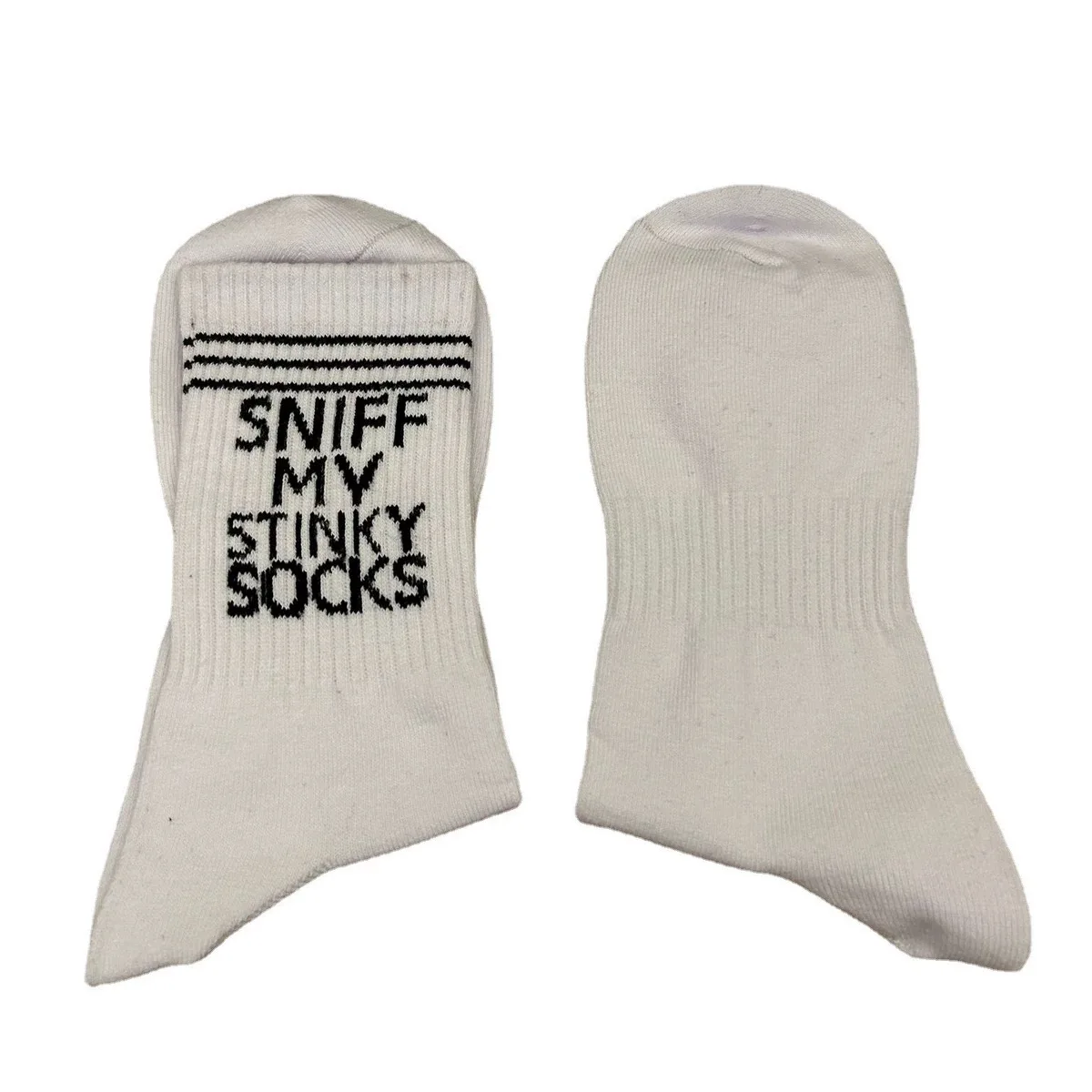 1pair Fashion White Unique Design words Socks Sexy Gay Men Cotton Socks Comfortable