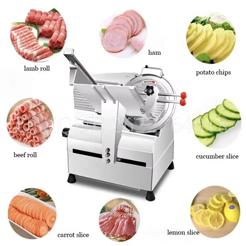 Commercial Meat Slicer Kitchen Equipment Electric Hot Pot Restaurant Full-Automatic Fat Beef and Mutton Roll Slicer