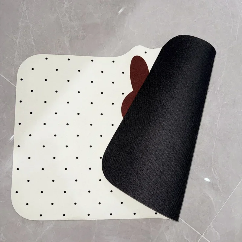 Kawaii Miffy Bodenmatte Einfache Toiletten-Bodenmatte Saugfähige Schnelltrocknende Rutschfeste Bodenmatte Badezimmermatte – Detail 2